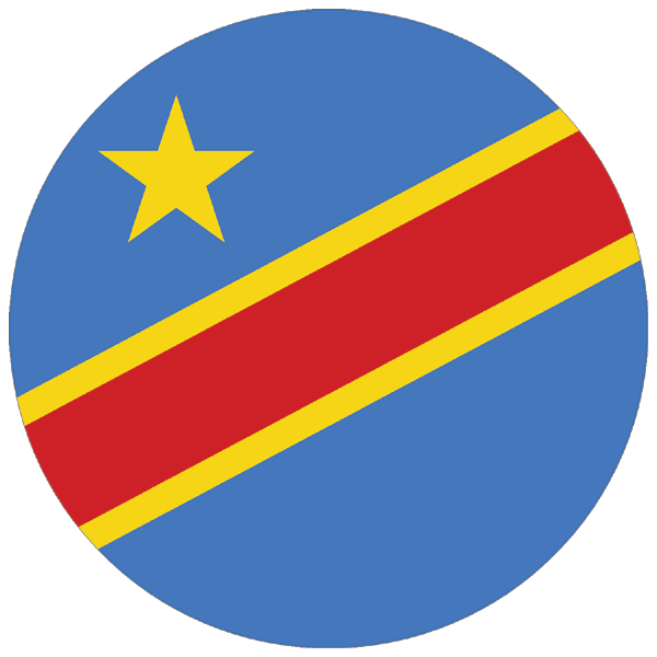 Kongo (Dem. Republik) | rund geschnittener Aufkleber