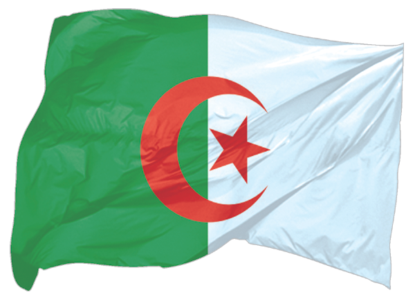 Algerien | wehende Flagge als Aufkleber