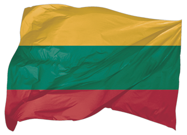 Litauen | wehende Flagge als Aufkleber