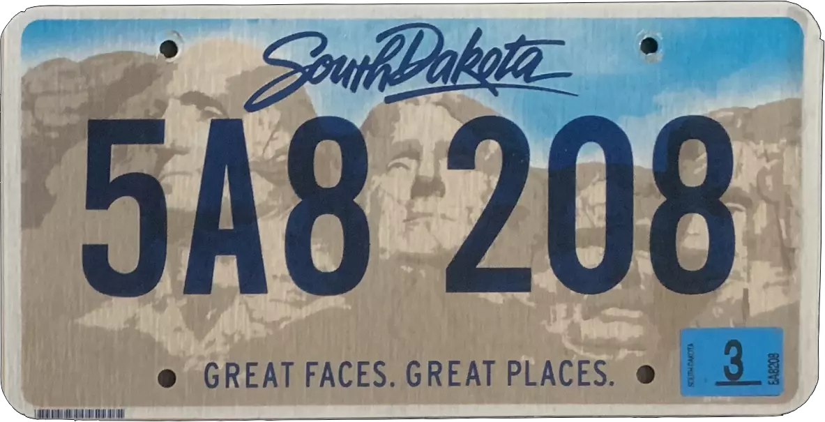 USA license plate | South Dakota.3
