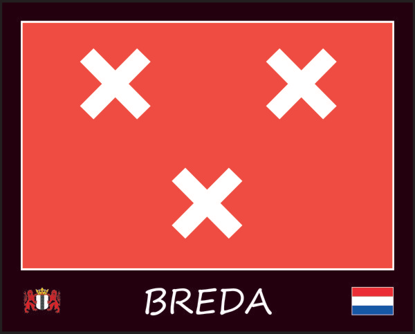 Flagge von Breda | schwarz