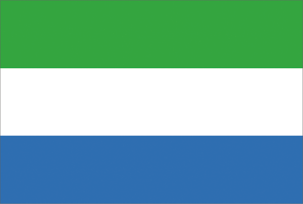 Sierra Leone | Flagge -gleiche Größe