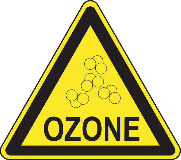 Warnzeichenaufkleber alt .040- Warnung vor Ozon (alt)