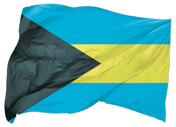 Bahamas | wehende Flagge als Aufkleber