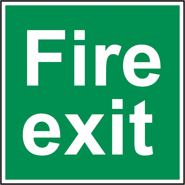 Rettungszeichenaufkleber .013- Fire exit (alt)