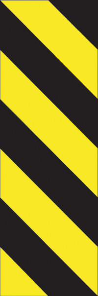 Warnzeichenaufkleber alt .113- Markierung Schwarz/Gelb