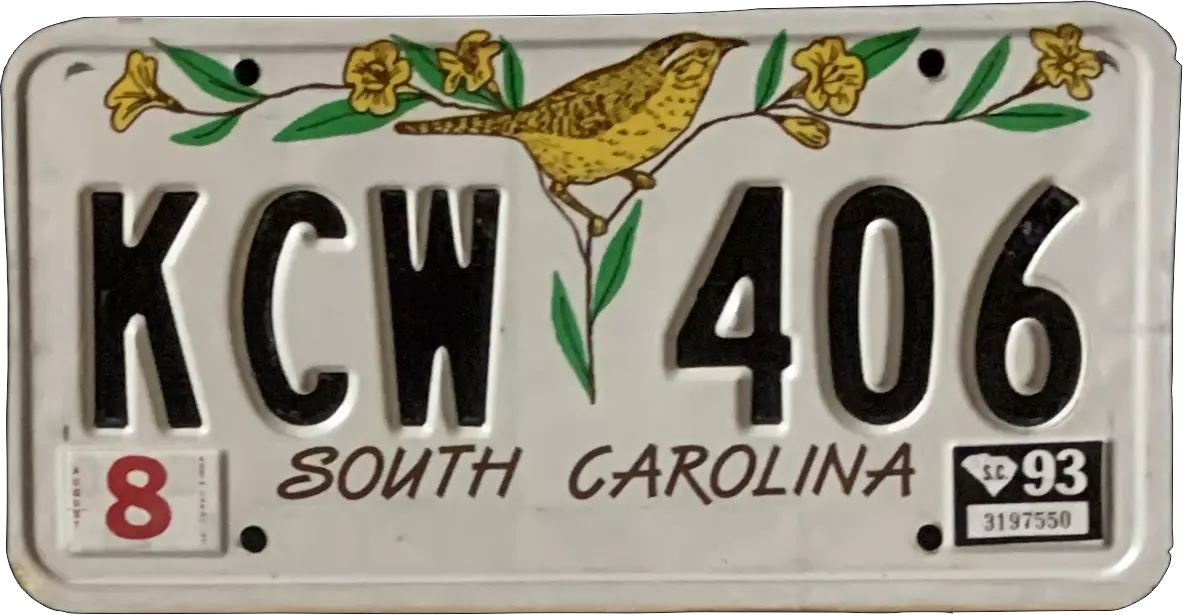 USA-Kennzeichen als Aufkleber | South Carolina.2