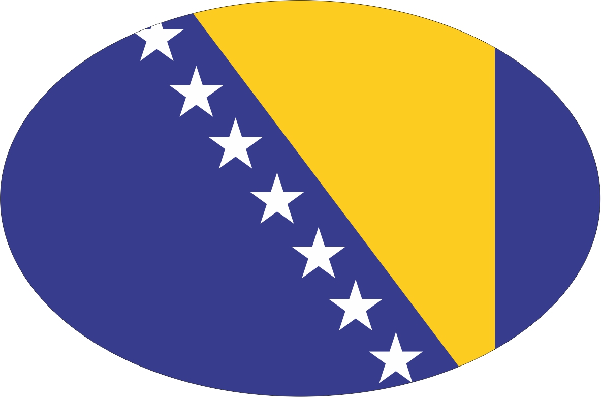 Bosnien-Herzegowina | Aufkleber in ovaler Form