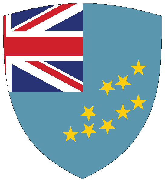 Tuvalu | Flagge -wappenförmig