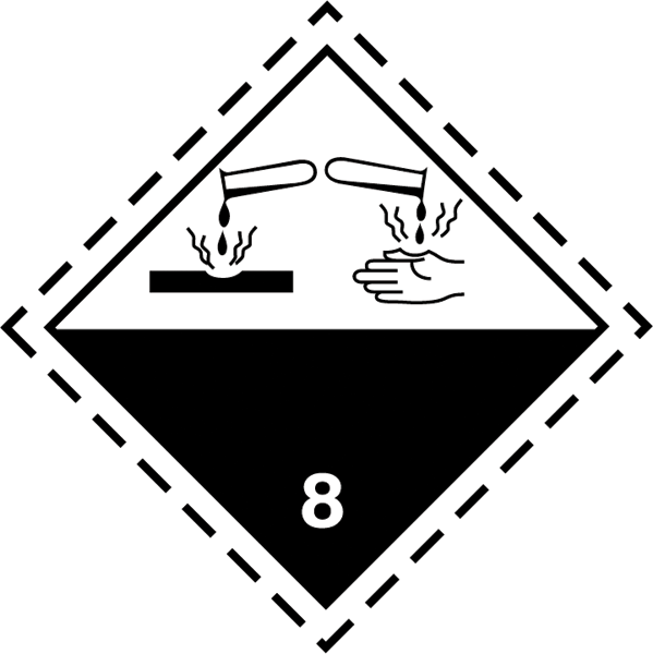 Gefahrgutaufkleber .039-Kategorie 8