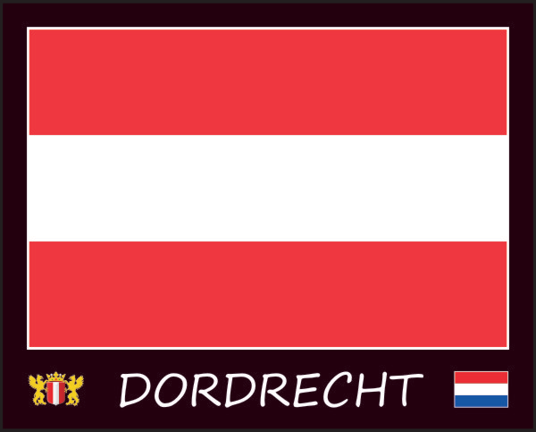 Flagge von Dordrecht | schwarz