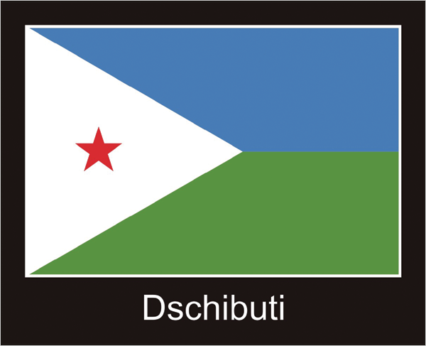 Djibouti | Sticker with black design 