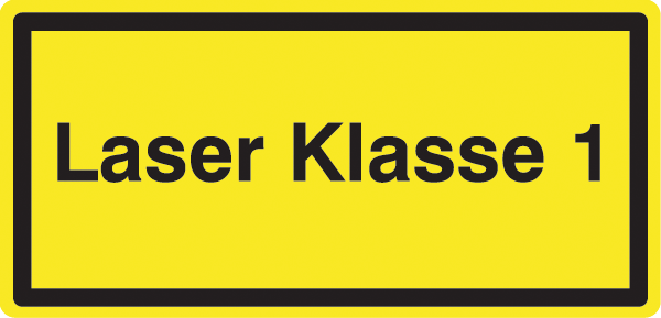 Warnzeichenaufkleber Laser .006- Laser Klasse 1