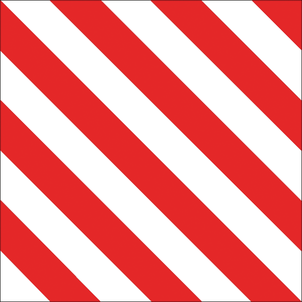 Warnzeichenaufkleber alt .117- Markierung Rot/Weiß