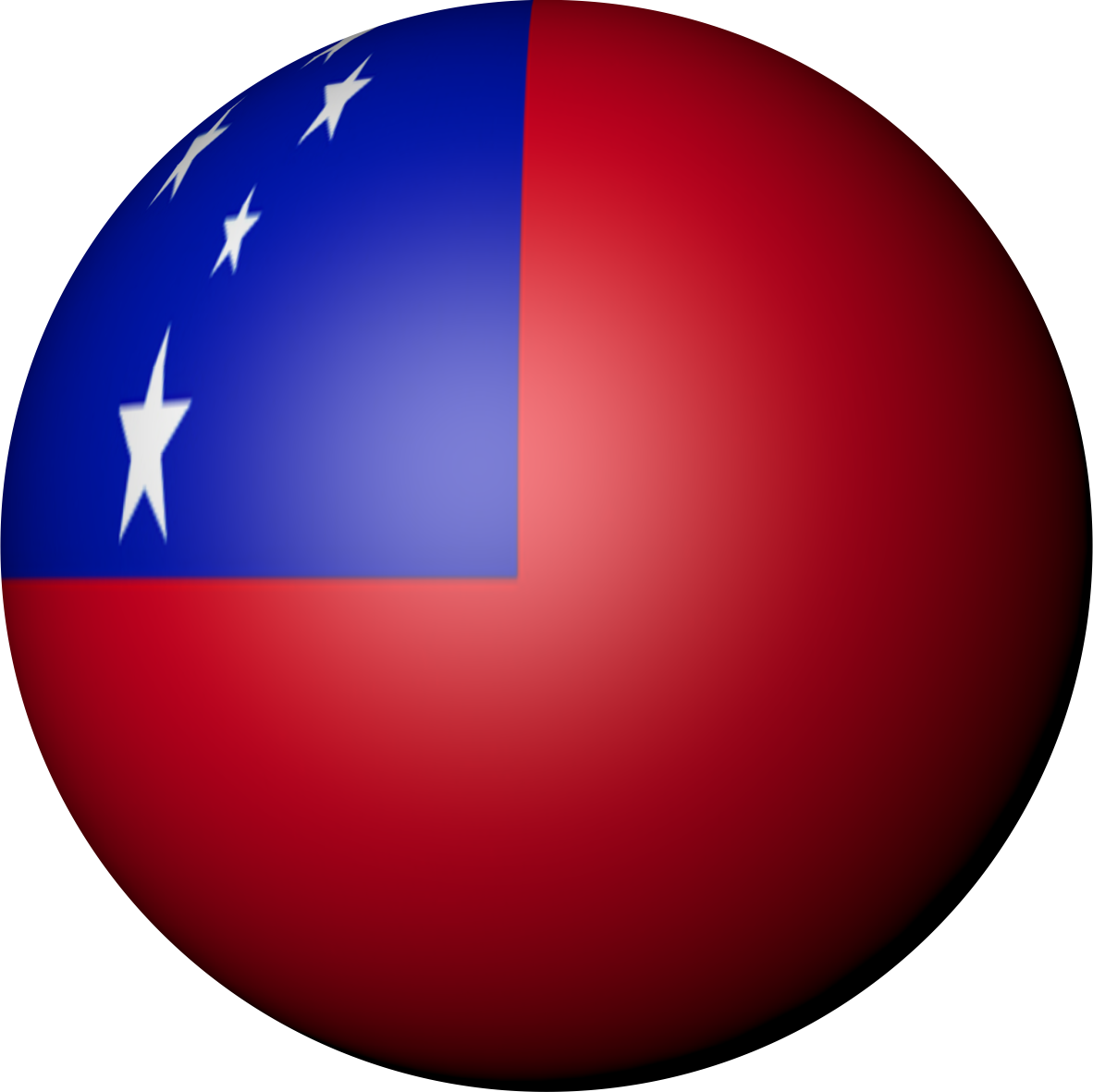 Samoa | Aufkleber in Kugelform