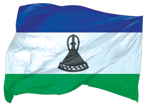 Lesotho | wehende Flagge als Aufkleber