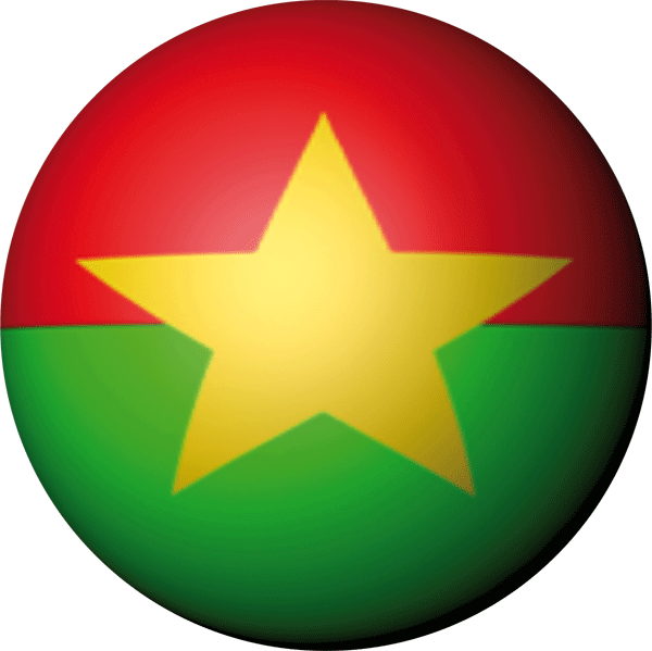 Burkina Faso | Sticker in ball shape