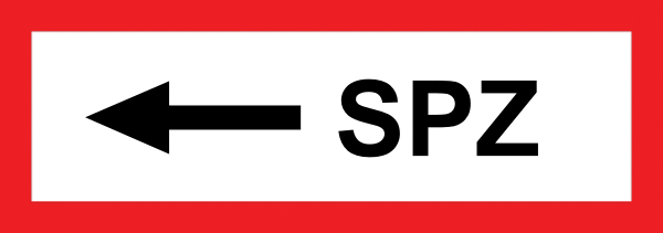 Feuerwehraufkleber .005- Sprinklerzentrale links