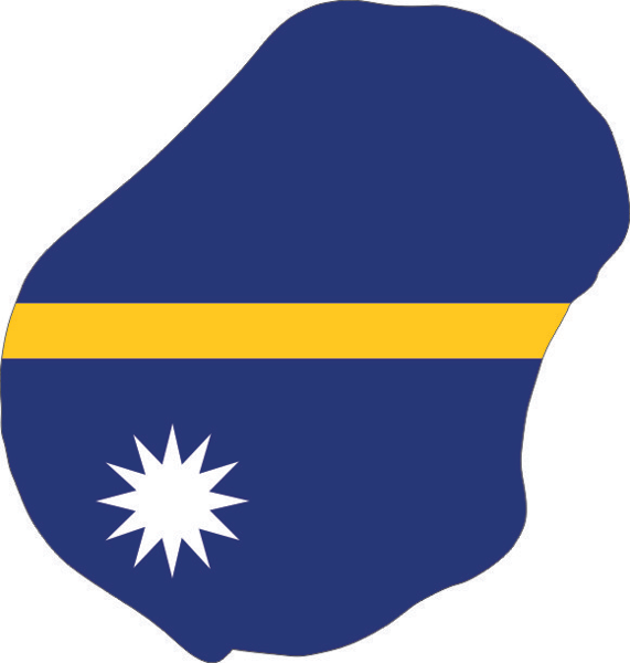 Nauru | Auf Contour geschnittene Flagge