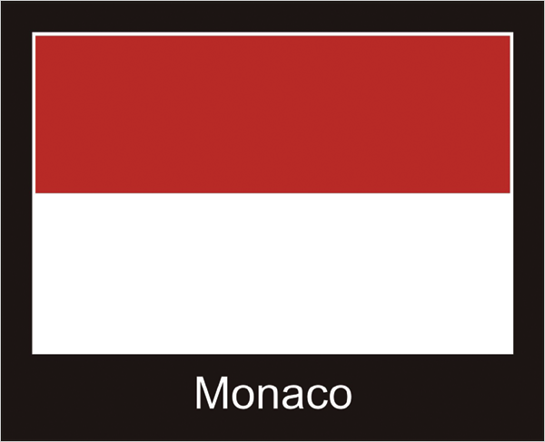 Monaco | Aufkleber mit schwarzem Design 