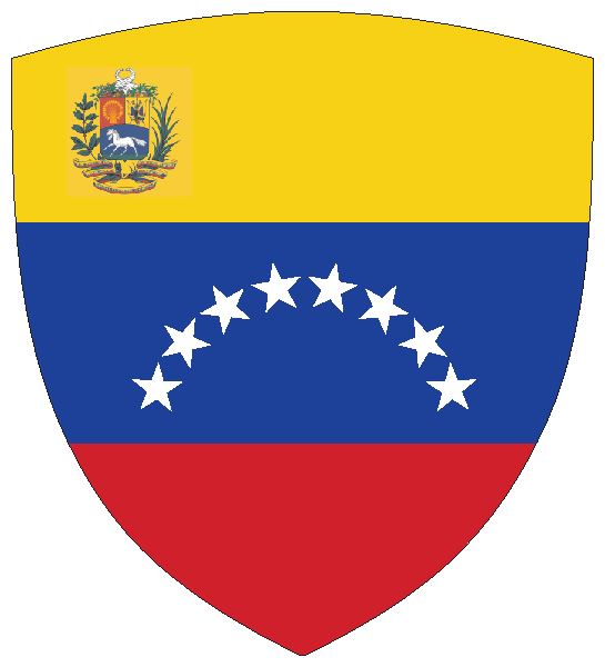 Venezuela | Flagge -wappenförmig Venezuela | Flagge -wappenförmig