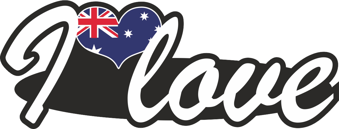 Aufkleber- I love Australien