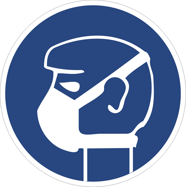 Gebotszeichenaufkleber alt .025- Maske benutzen (alt)