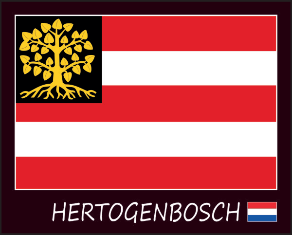 Flagge von Hertogenbosch | schwarz