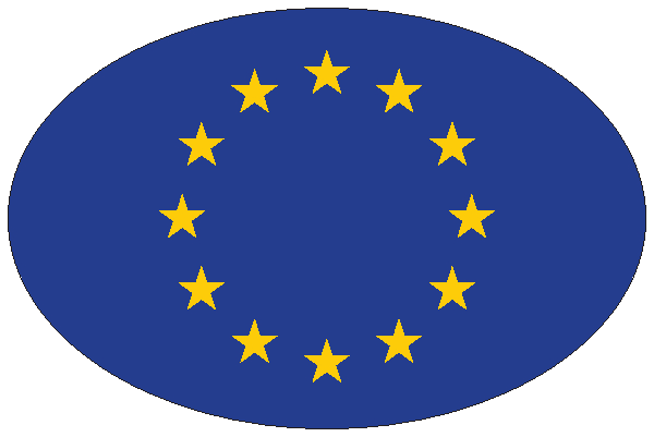 Europäische Union | Aufkleber in ovaler Form 