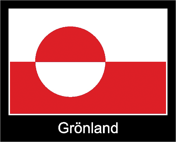 Grönland | Aufkleber mit schwarzem Design Grönland | Aufkleber mit schwarzem Design
