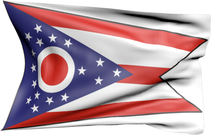 Ohio | Waving flag as a sticker