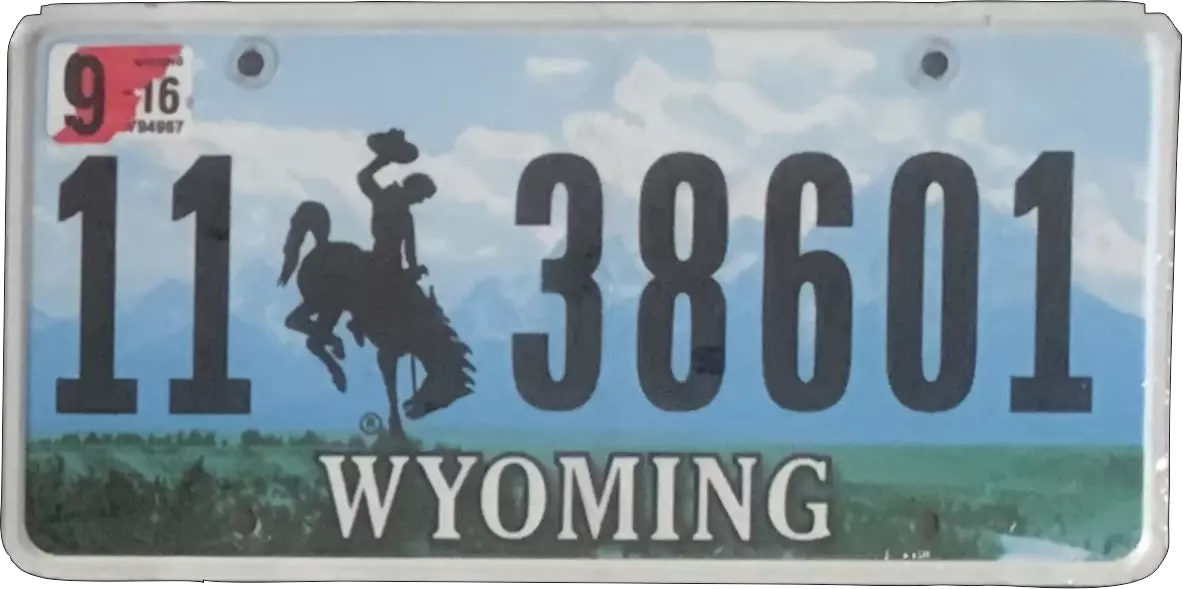 USA-Kennzeichen als Aufkleber | Wyoming.4