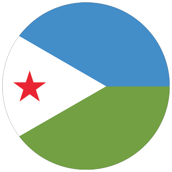 Djibouti | round cut sticker