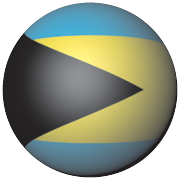 Bahamas | Aufkleber in Kugelform 