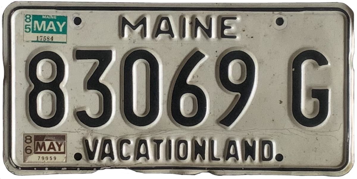 USA-Kennzeichen als Aufkleber | Maine.3