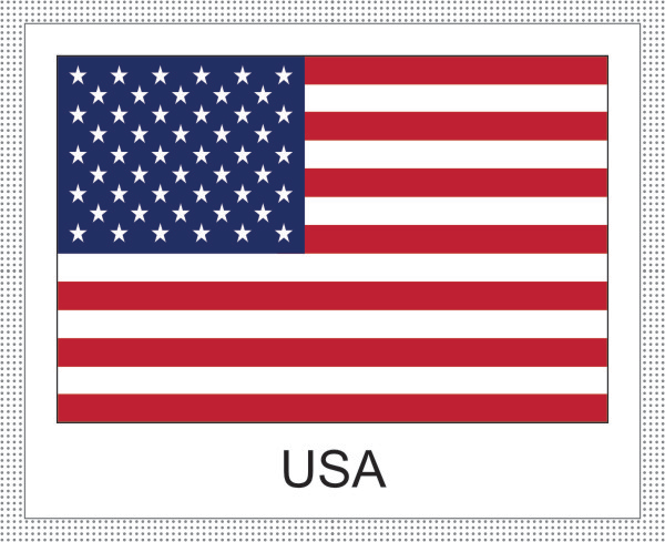 Vereinigte Staaten von Amerika | Aufkleber mit weissem Design