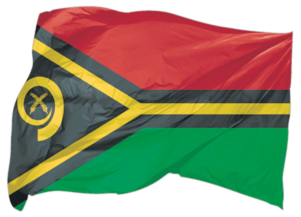 Vanuatu | wehende Flagge als Aufkleber
