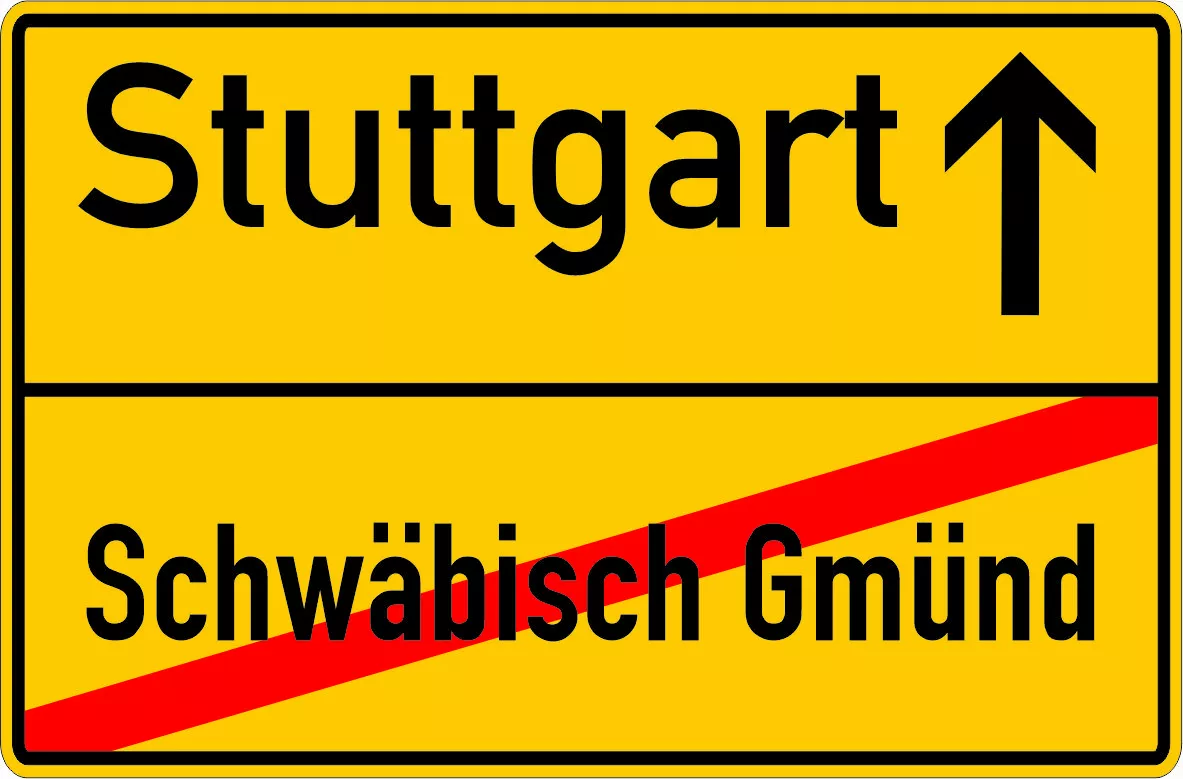 Namensaufkleber - Ortsausgangsschild
