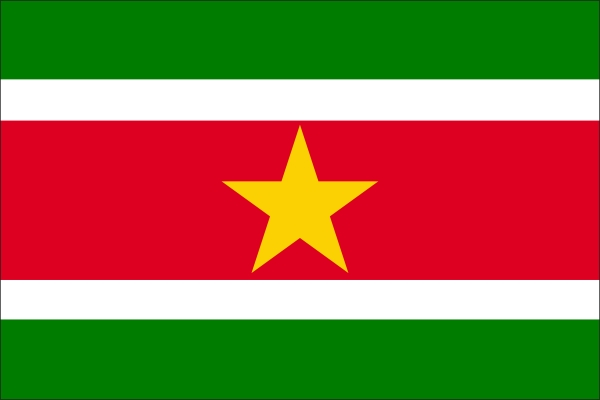 Suriname | Flagge -gleiche Größe