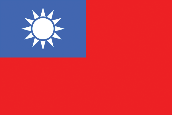 Taiwan | Flagge -gleiche Größe Taiwan | Flagge -gleiche Größe