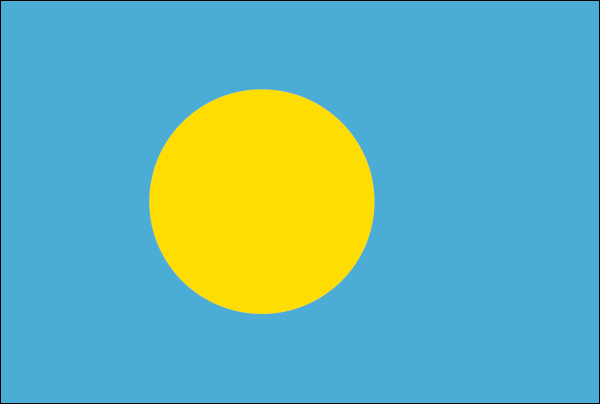 Palau | Flagge -gleiche Größe Palau | Flagge -gleiche Größe