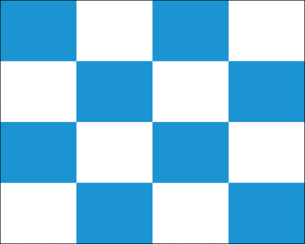 Flag alphabet as a sticker - here: November