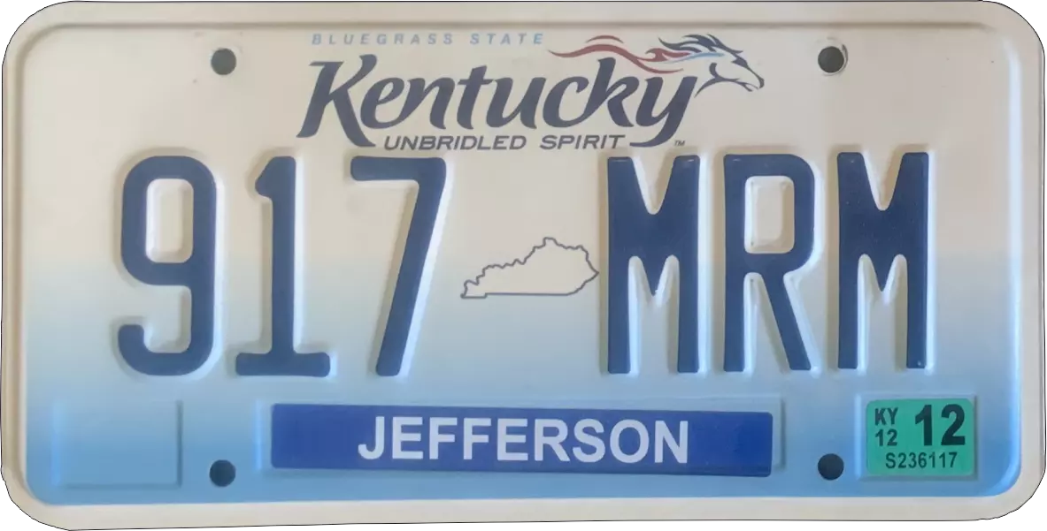 USA-Kennzeichen als Aufkleber | Kentucky.2