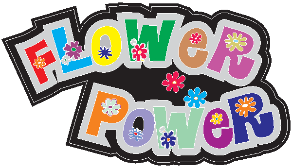Flower Power-Aufkleber