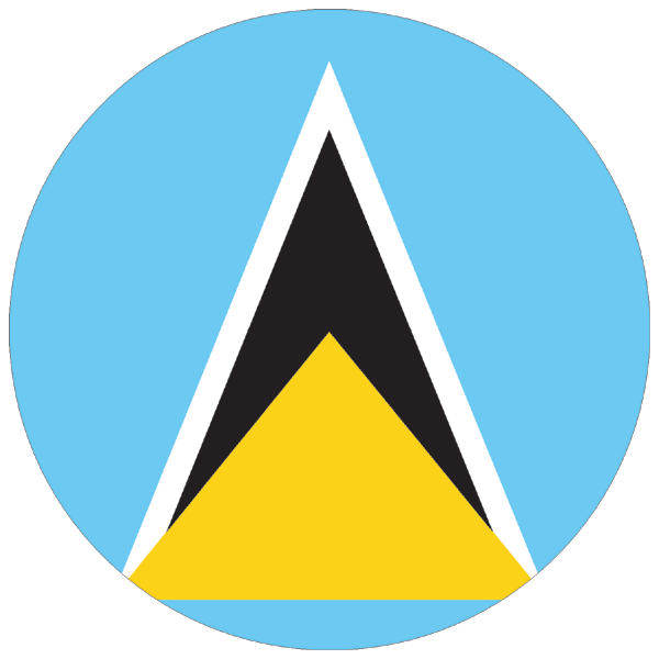 St. Lucia | rund geschnittener Aufkleber