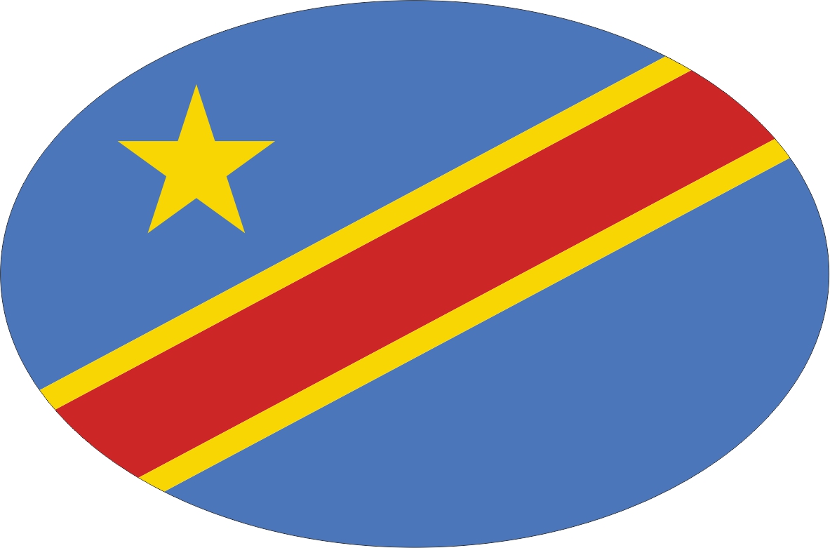 Kongo (Dem. Republik) | Aufkleber in ovaler Form