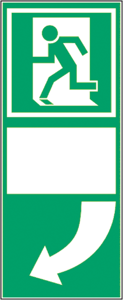Rettungszeichenaufkleber .193- Notausgang nach links öffnen (alt)