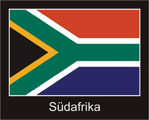 Südafrika | Aufkleber mit schwarzem Design 