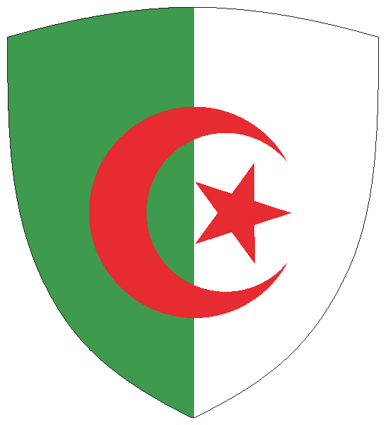 Algerien | Flagge -wappenförmig