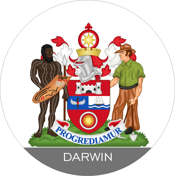 Australien Aufkleber | Wappen von Darwin Australien Aufkleber | Wappen von Darwin